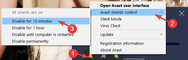 avast won't open