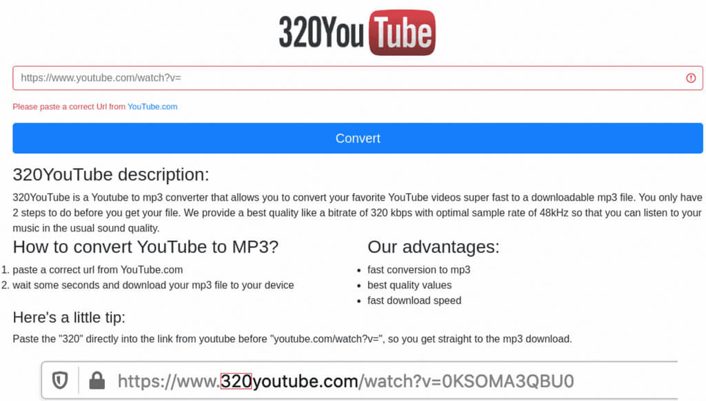 YouTube to Mp3 converter