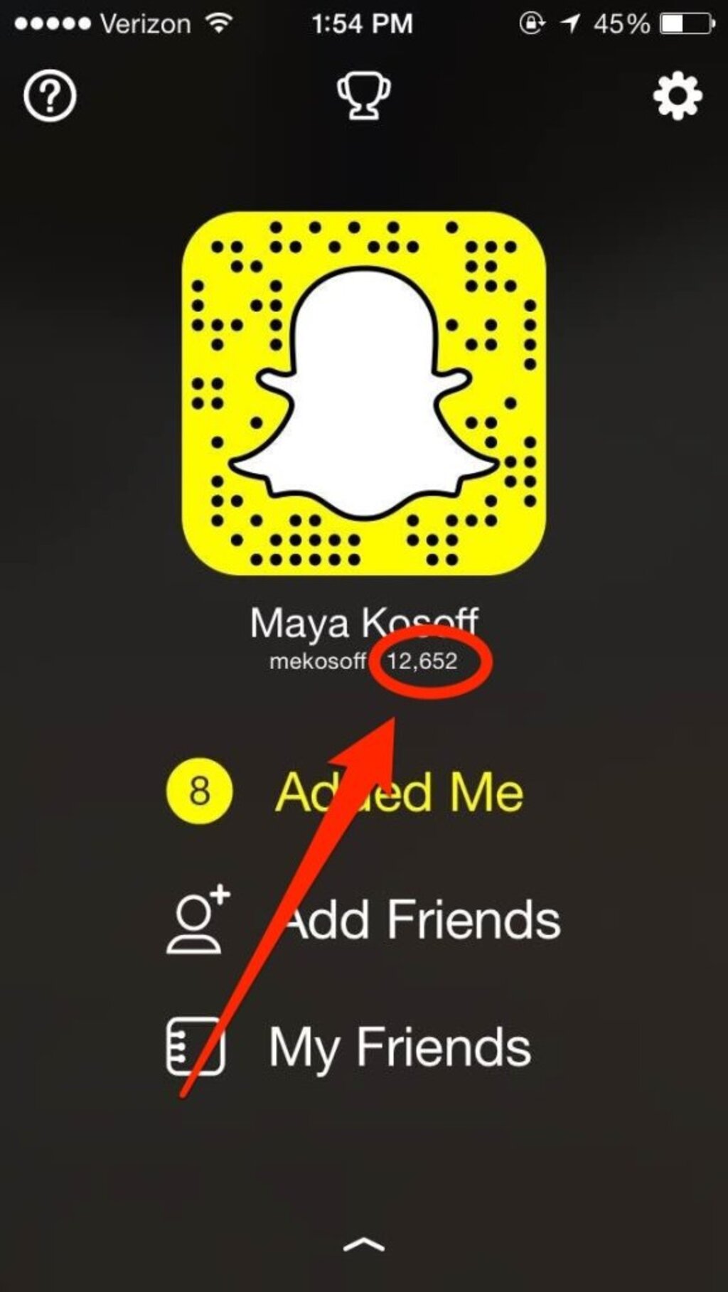 how to hide snapchat score