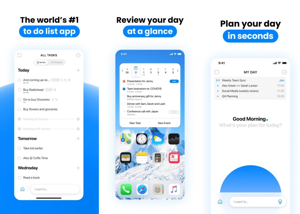 Anydo Calendar app for iPhone and iPad