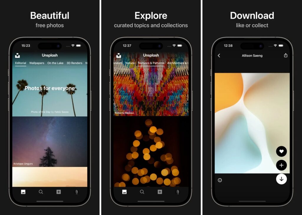 Unsplash Best Wallpaper App For iPhone