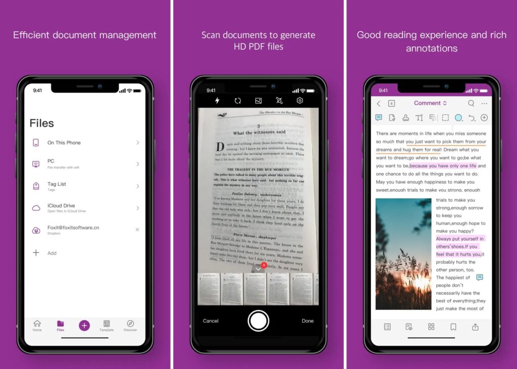 Foxit MobilePDF Best PDF Editors for iPhone and iPad
