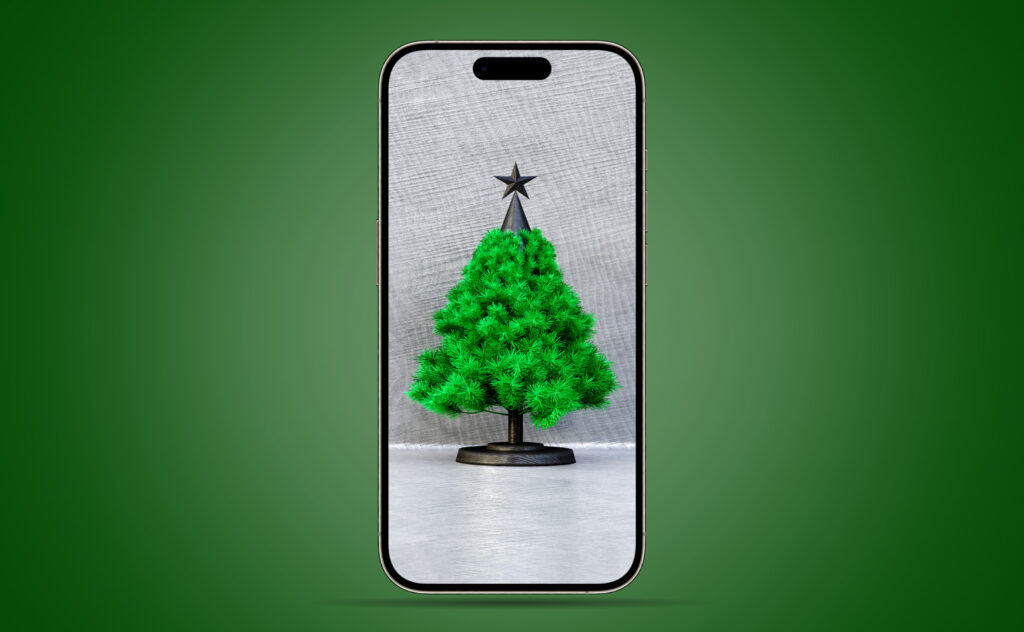 4K Green Christmas Tree Wallpaper