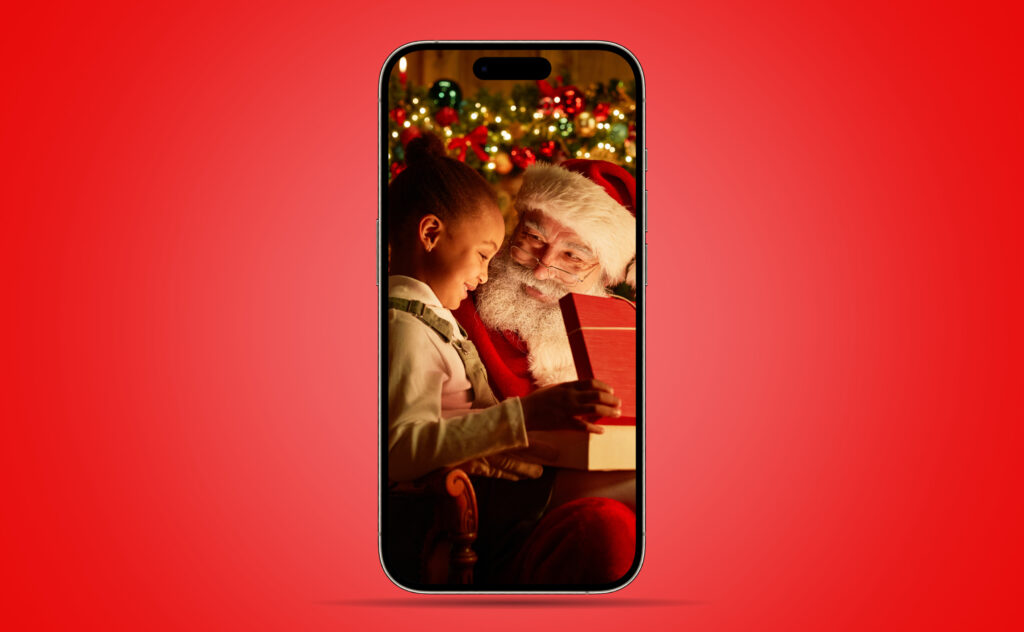 Cute Santa HD Wallpaper for iPhone