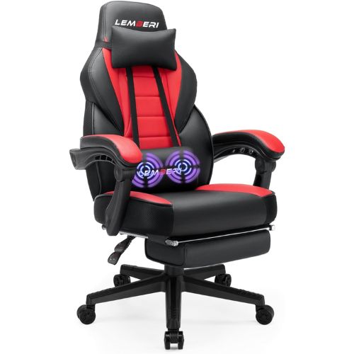 LEMBERI Video Game Chair with footrest