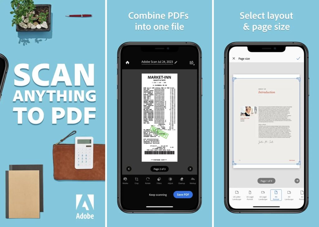 Adobe Scan Free Scanner App for iOS and android