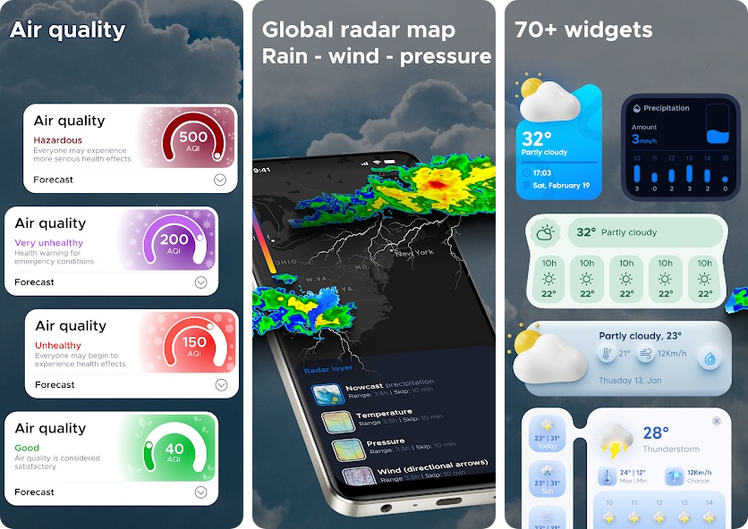 Overdrop weather app for android